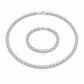 White Gold-Plated Brass – 2-Piece Jewelry Set with Gift Box