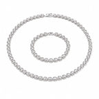 White Gold-Plated Brass – 2-Piece Jewelry Set with Gift Box
