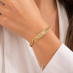 St. Jude Bracelet for Men & Women – Gold-Tone Cuban Link Religious Bracelet with Saint Jude Medal, Unisex Christian Catholic Jewelry