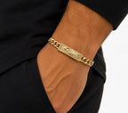 St. Jude Bracelet for Men & Women – Gold-Tone Cuban Link Religious Bracelet with Saint Jude Medal, Unisex Christian Catholic Jewelry