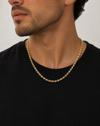 18-Inch Gold-Plate Stainless Steel Chain Necklace for Men & Women, Elegant Everyday Jewelry