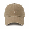Jesus Saves Christian Baseball Cap Vintage Washed Dad Hat