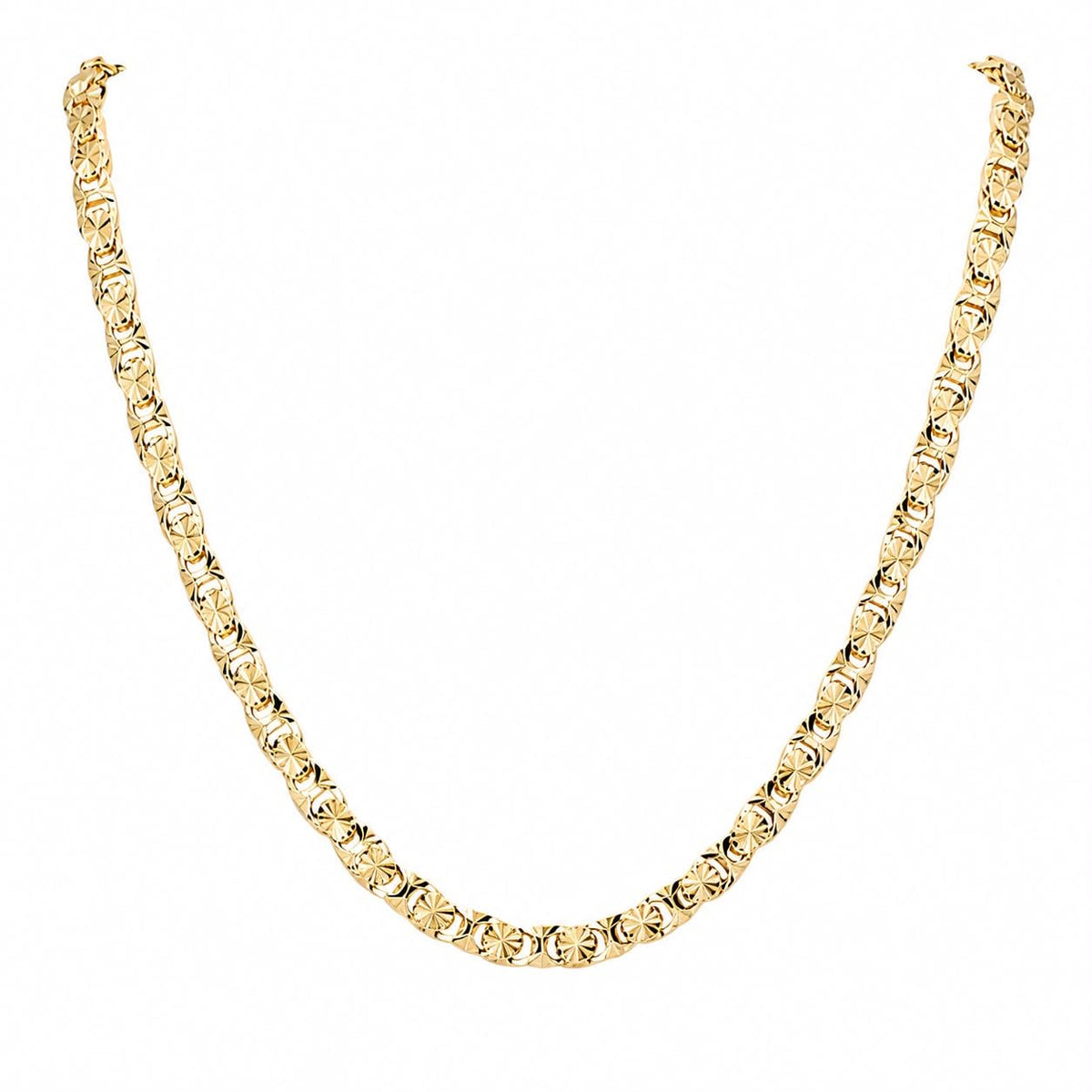 18-Inch Gold-Plate Stainless Steel Chain Necklace for Men & Women, Elegant Everyday Jewelry