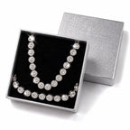 White Gold-Plated Brass – 2-Piece Jewelry Set with Gift Box