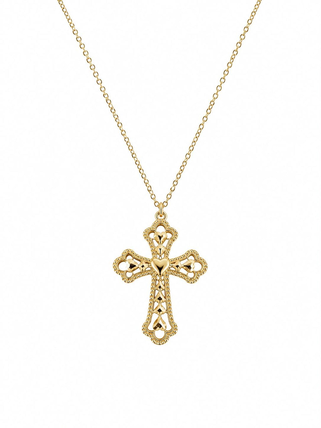 Delicate Gold-Plated Cross Necklace with Jewelry Gift Box