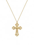 Delicate Gold-Plated Cross Necklace with Jewelry Gift Box