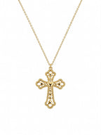 Delicate Gold-Plated Cross Necklace with Jewelry Gift Box